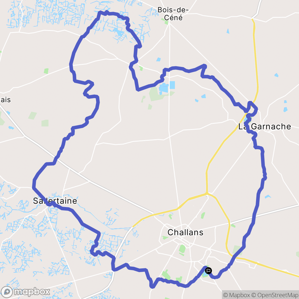 Challans : carte du parcours de randonnée - France