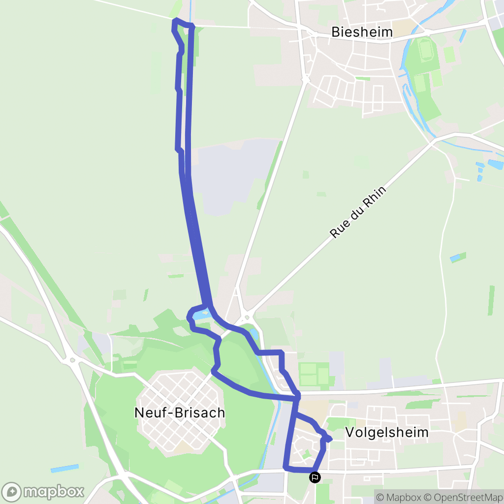 Volgelsheim : carte du parcours de randonnée - France