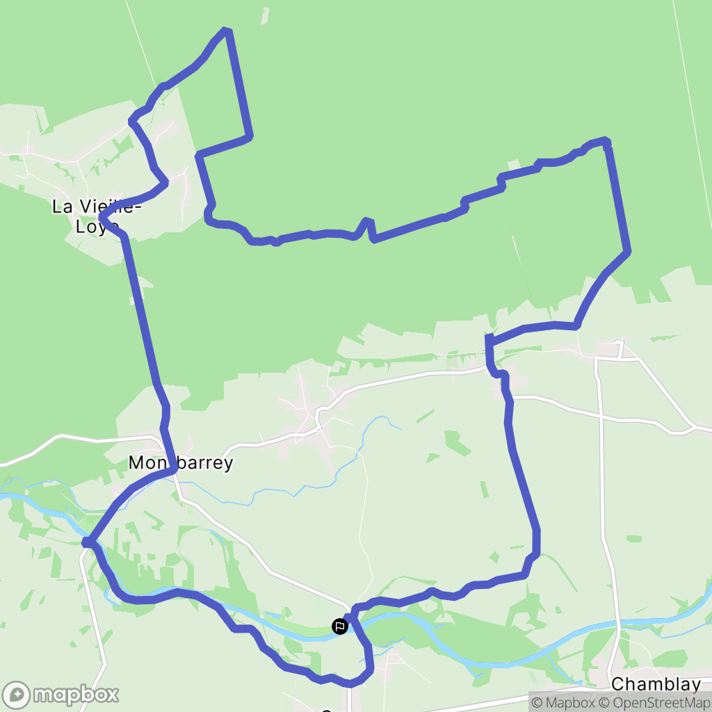 Ounans : carte du parcours de randonnée - France