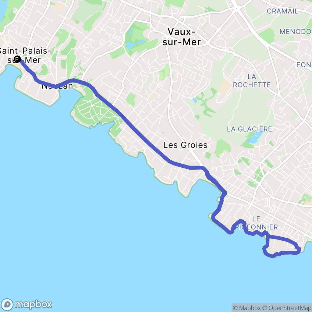 Saint-Palais-sur-Mer : carte du parcours de randonnée - France