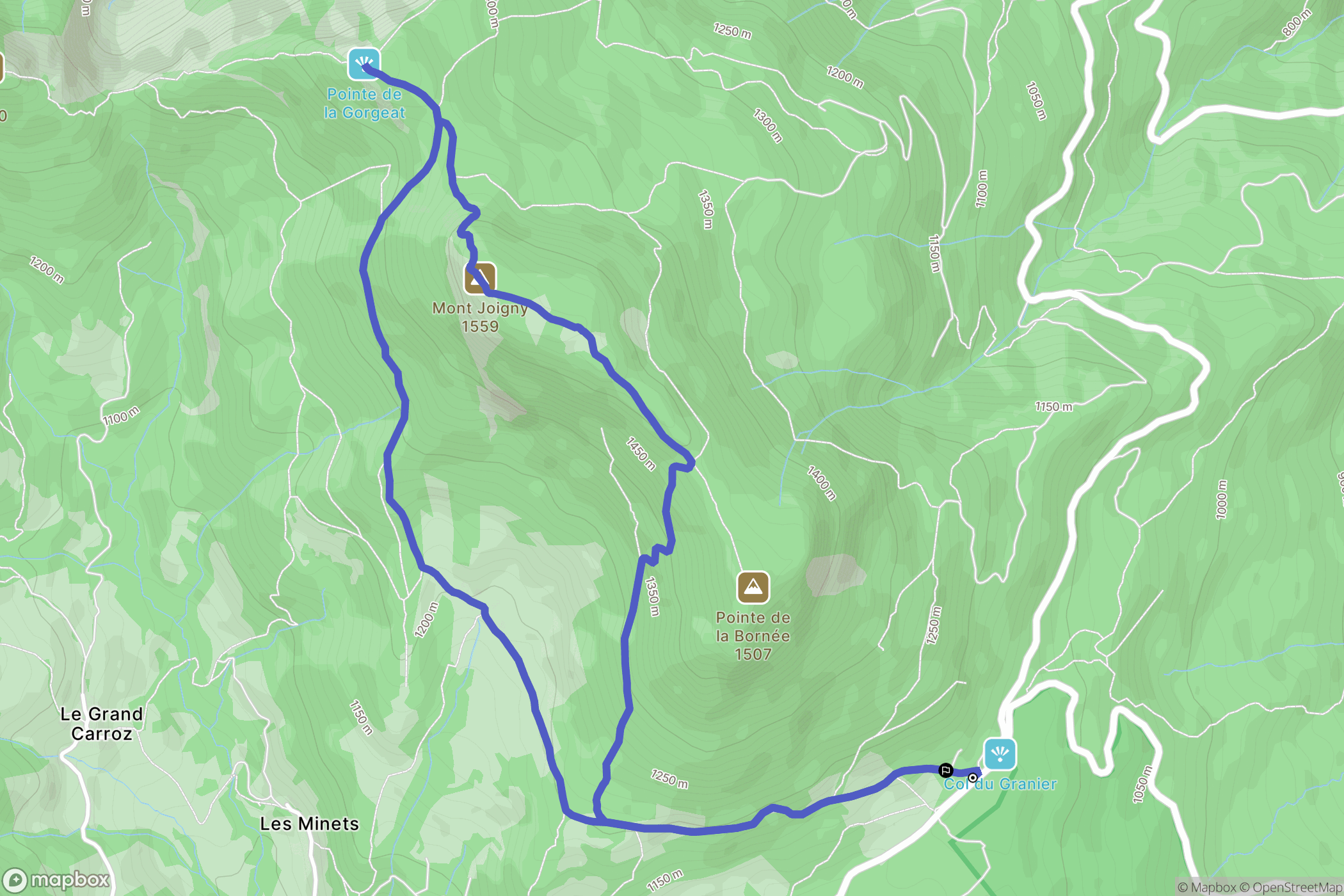 Apremont : carte du parcours de randonnée - France
