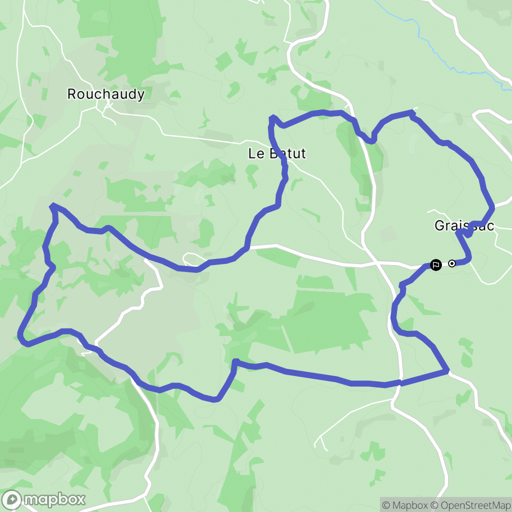 Argences-en-Aubrac : carte du parcours de randonnée - France