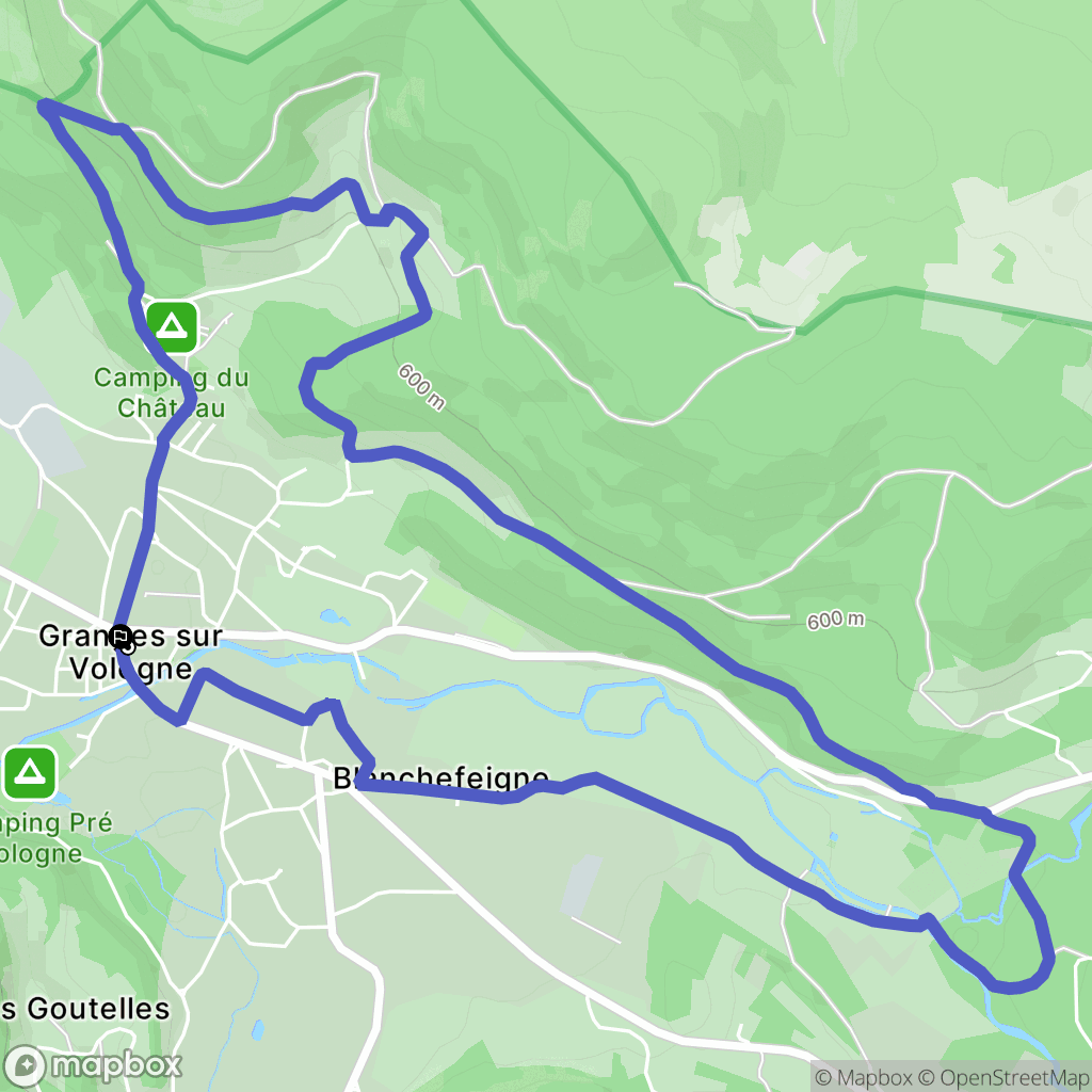 Granges-Aumontzey : carte du parcours de randonnée - France