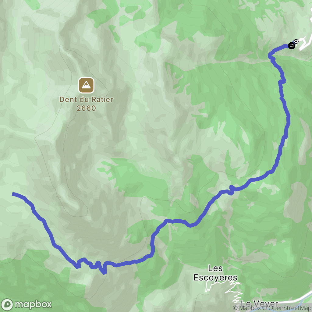Arvieux : carte du parcours de randonnée - France
