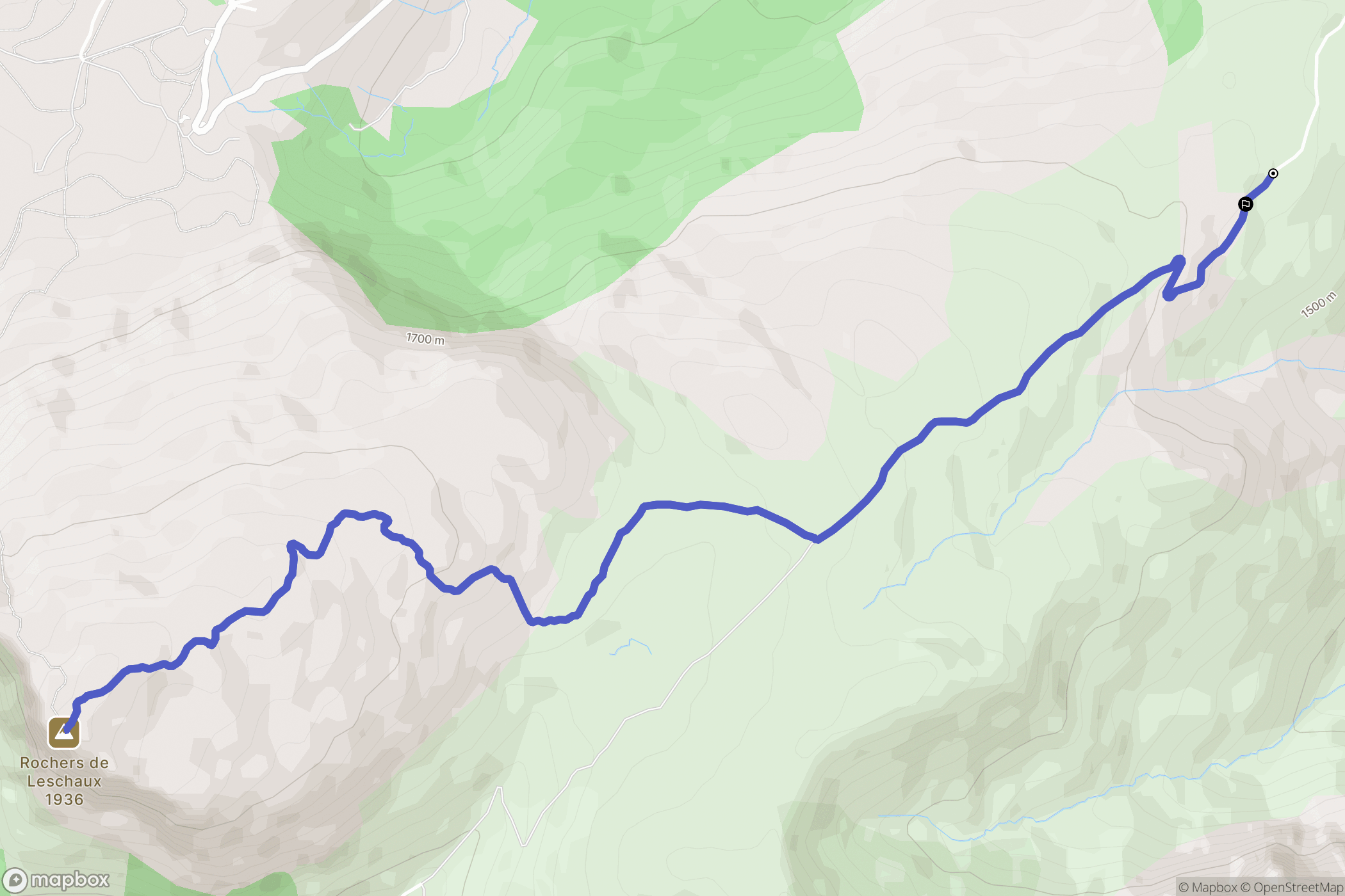 Mont-Saxonnex : carte du parcours de randonnée - France