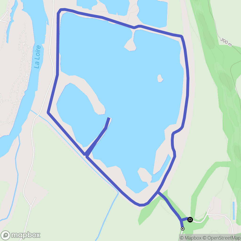 Perreux : carte du parcours de randonnée - France
