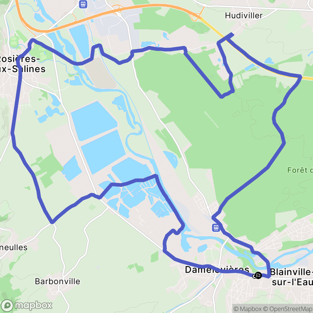 Blainville-sur-l'Eau : carte du parcours de randonnée - France