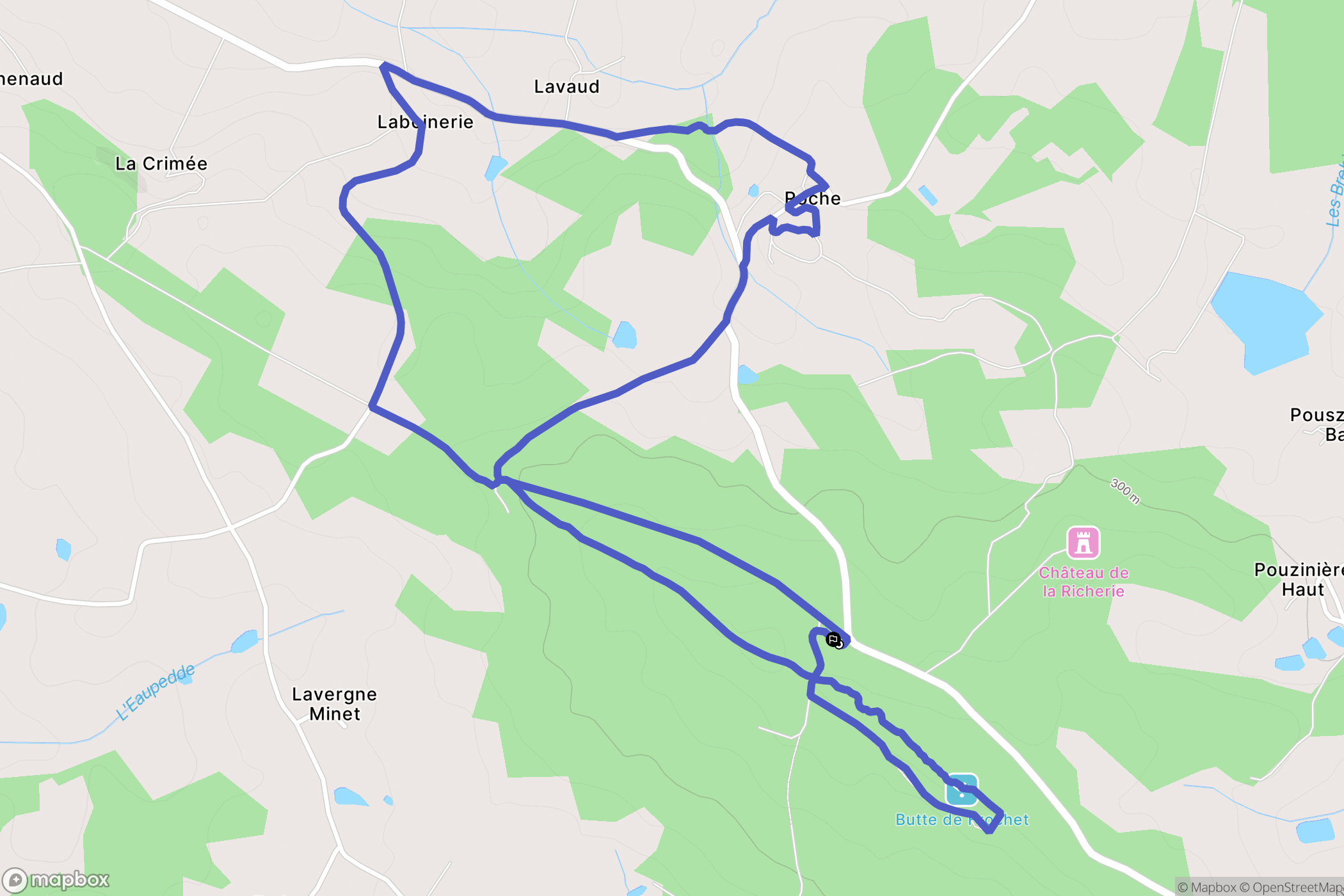 Val-d'Issoire : carte du parcours de randonnée - France