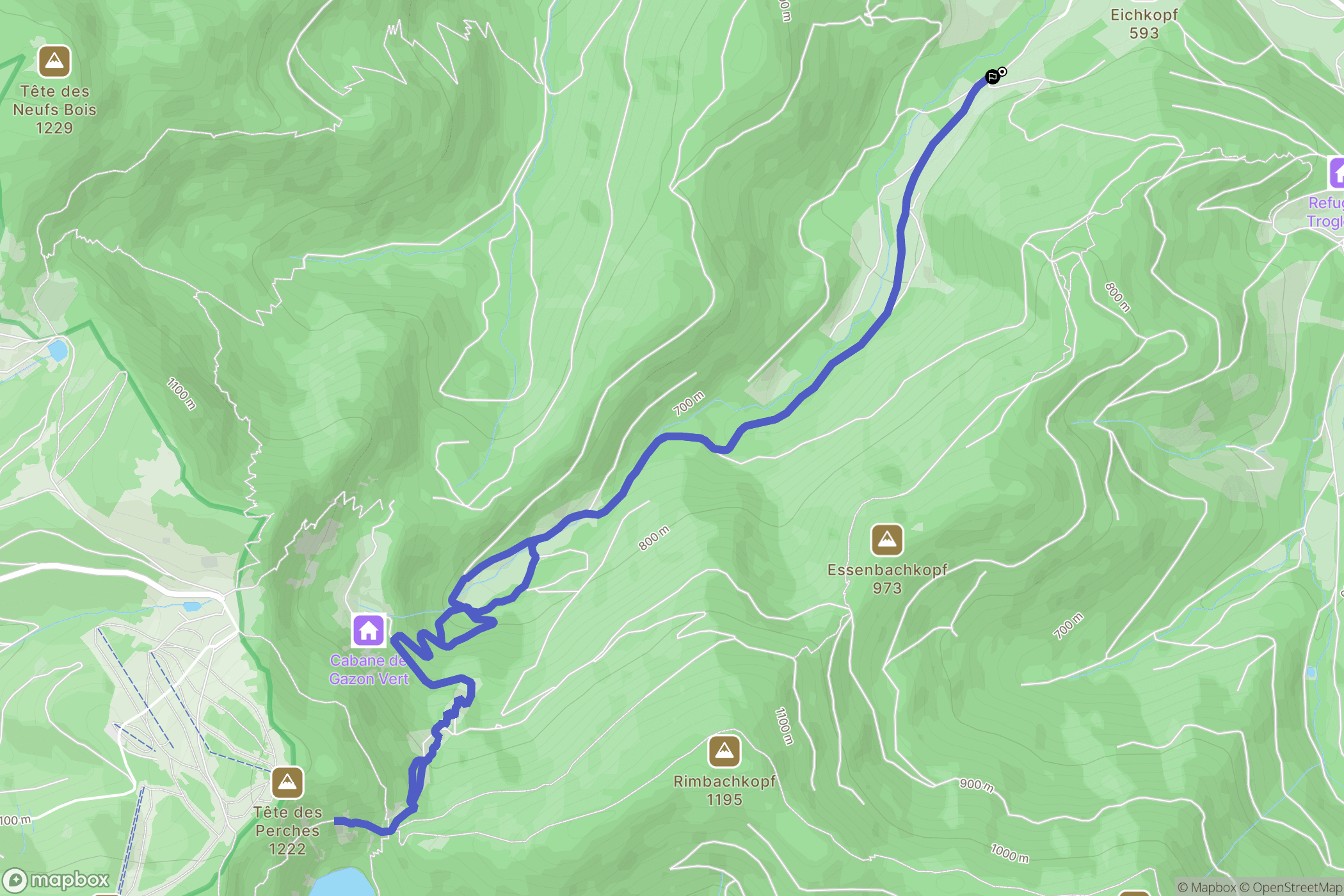 Storckensohn : carte du parcours de randonnée - France
