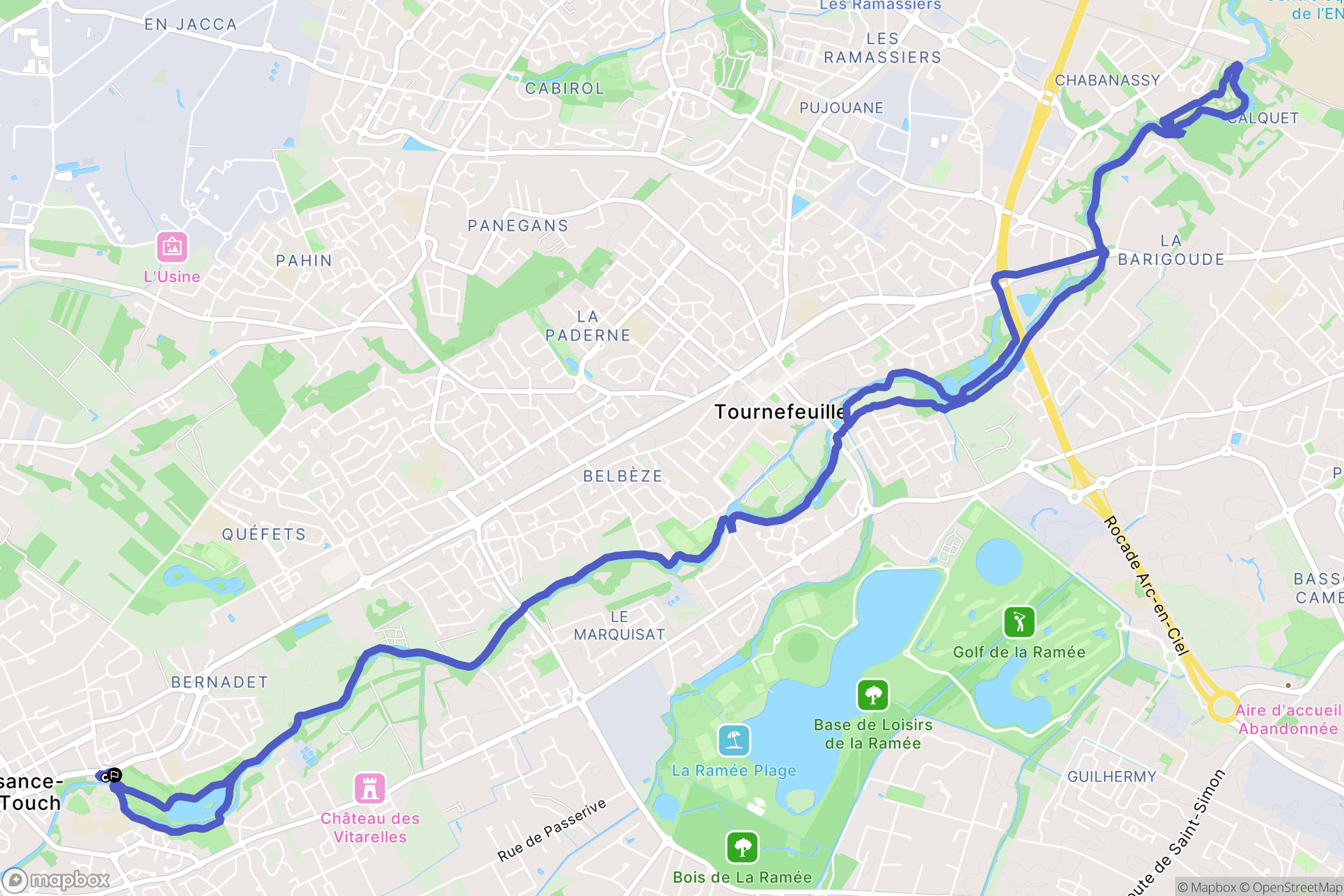 Plaisance-du-Touch : carte du parcours de randonnée - France