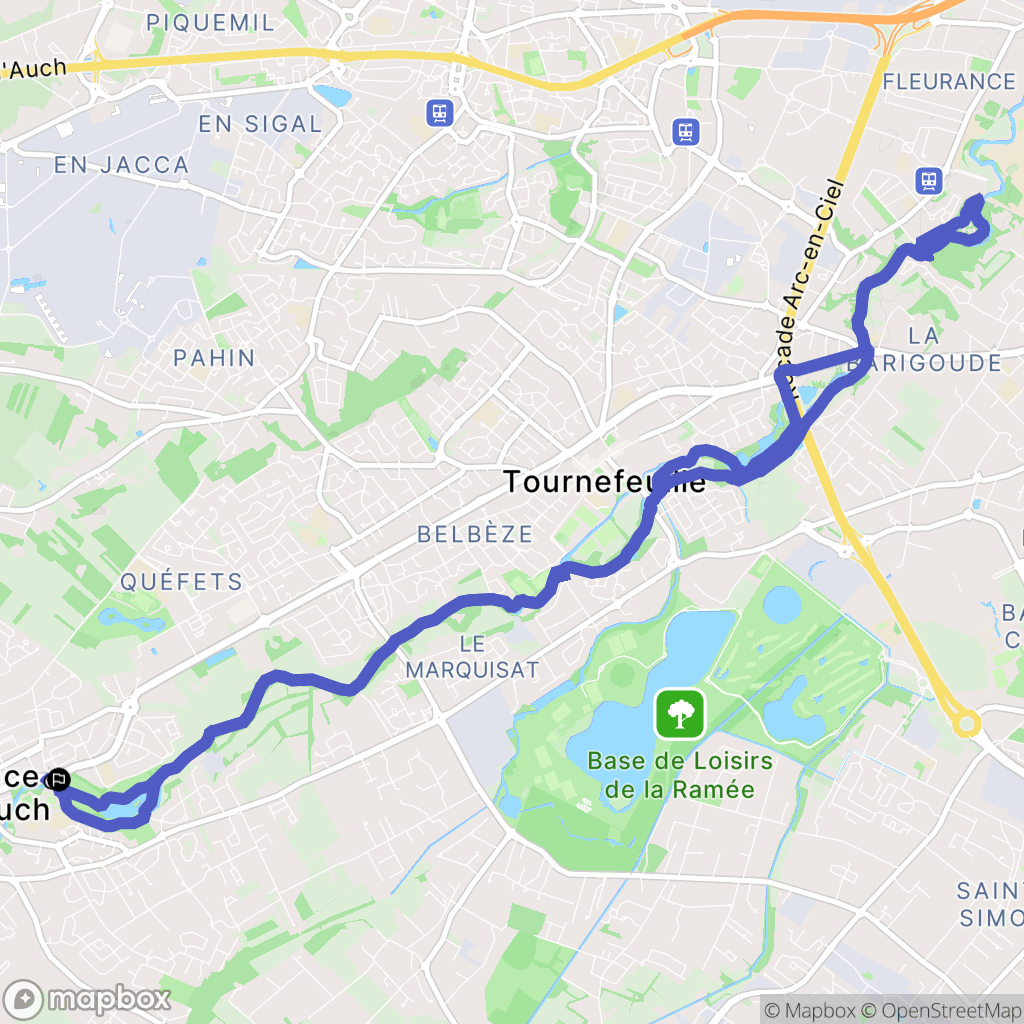 Plaisance-du-Touch : carte du parcours de randonnée - France