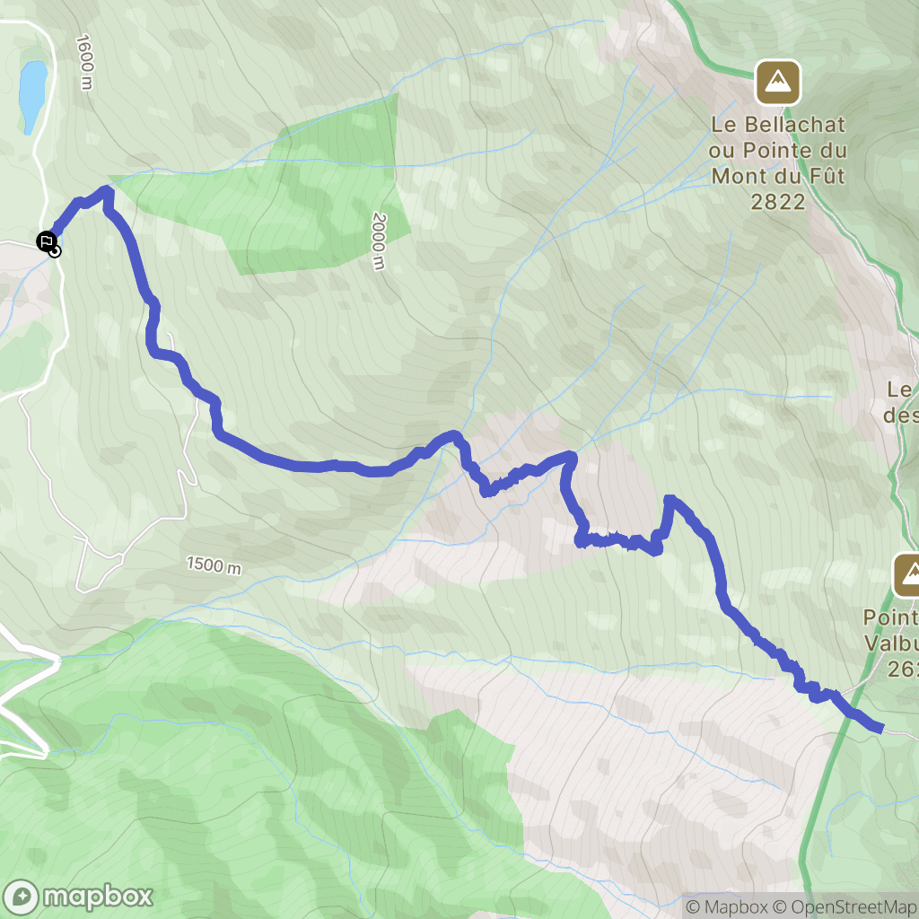 Saint-François-Longchamp : carte du parcours de randonnée - France