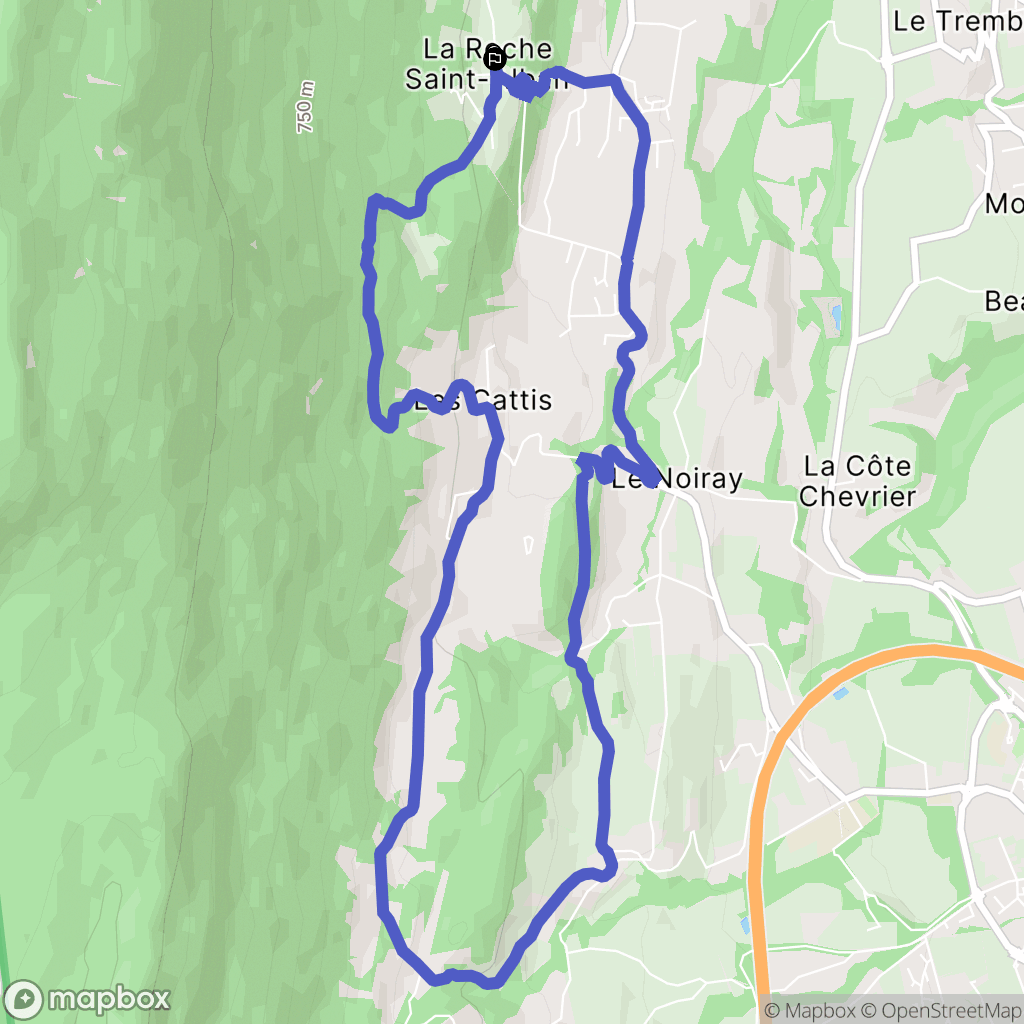 Le Bourget-du-Lac : carte du parcours de randonnée - France