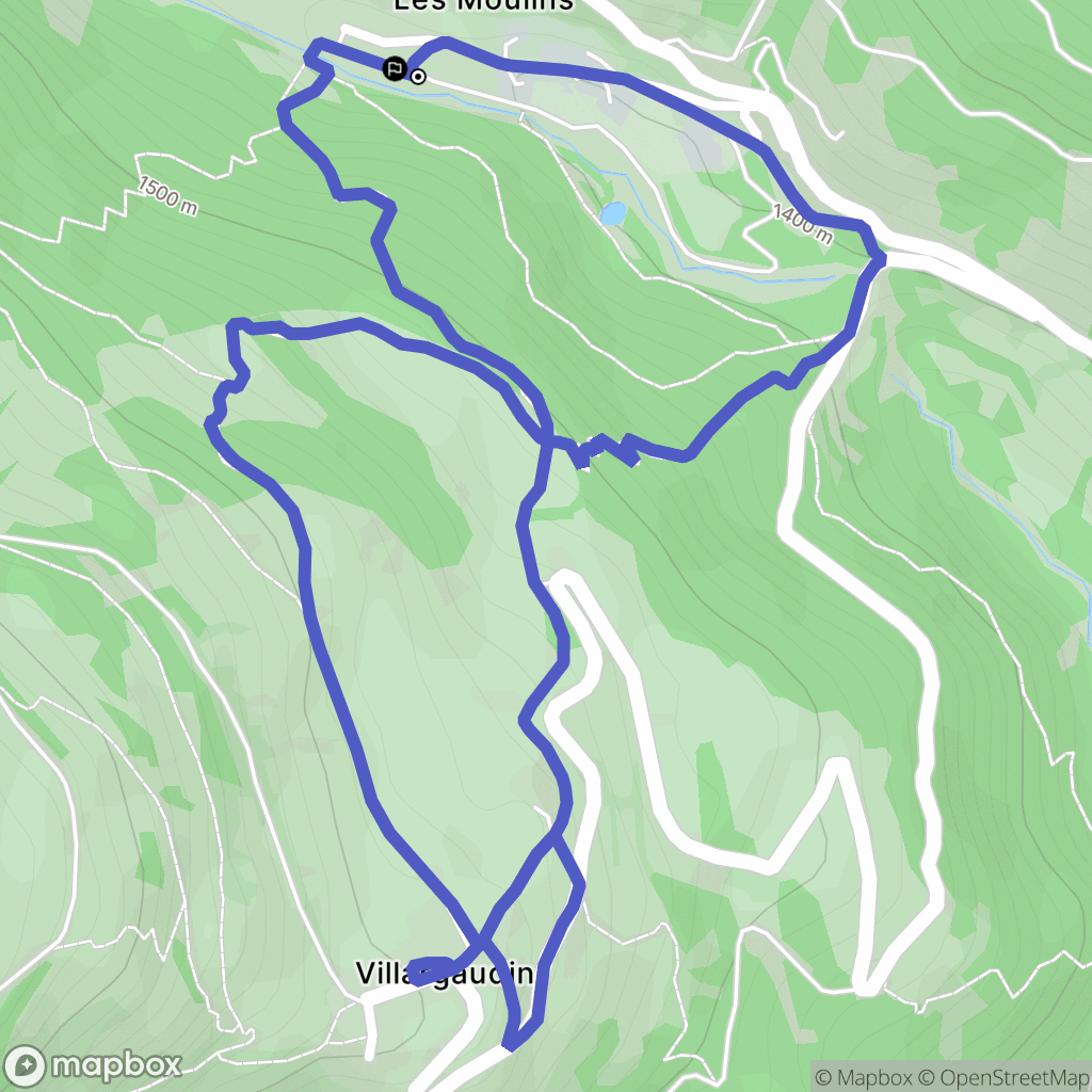 Arvieux : carte du parcours de randonnée - France