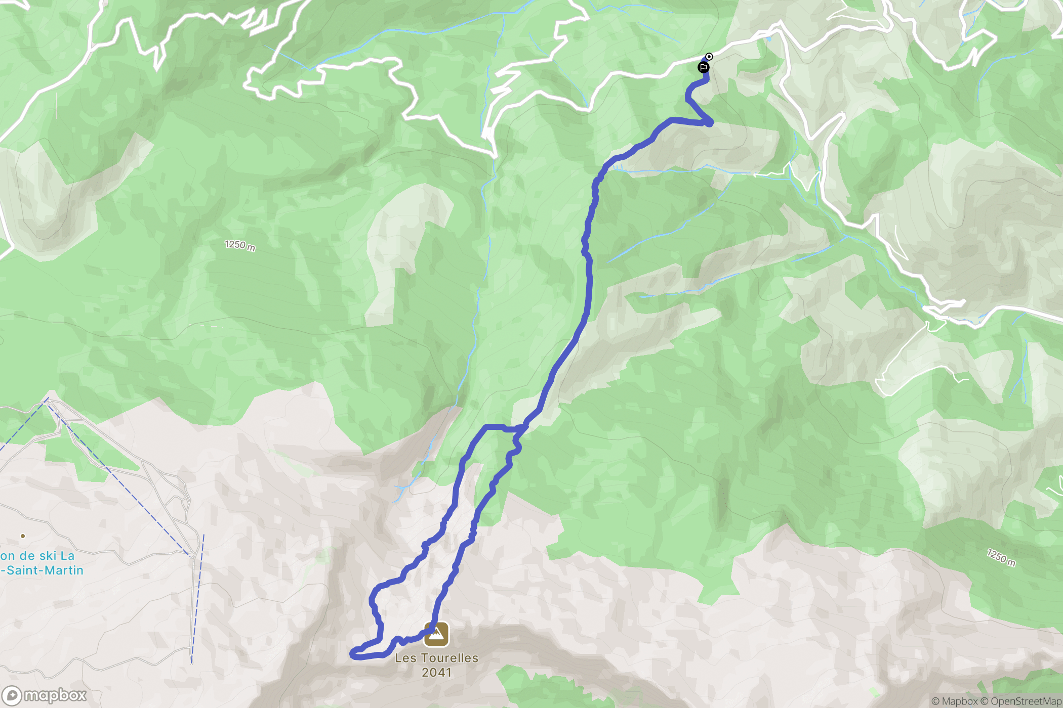 Lées-Athas : carte du parcours de randonnée - France