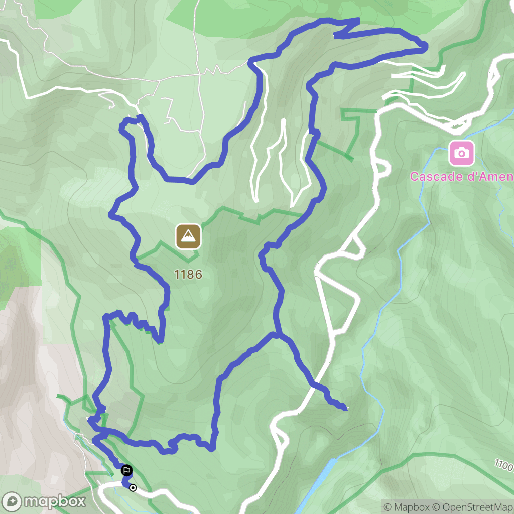 Guillaumes : carte du parcours de randonnée - France