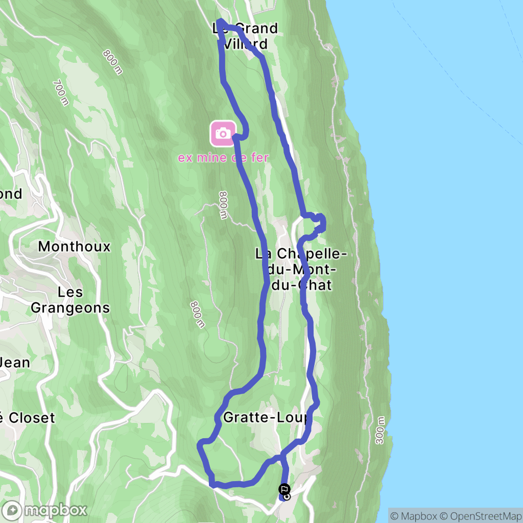 La Chapelle-du-Mont-du-Chat : carte du parcours de randonnée - France