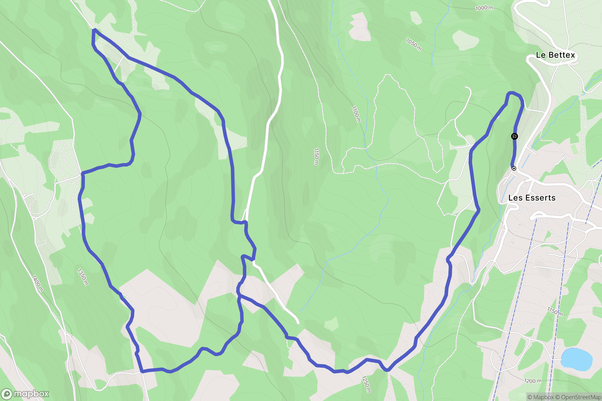 Morillon : carte du parcours de randonnée - France