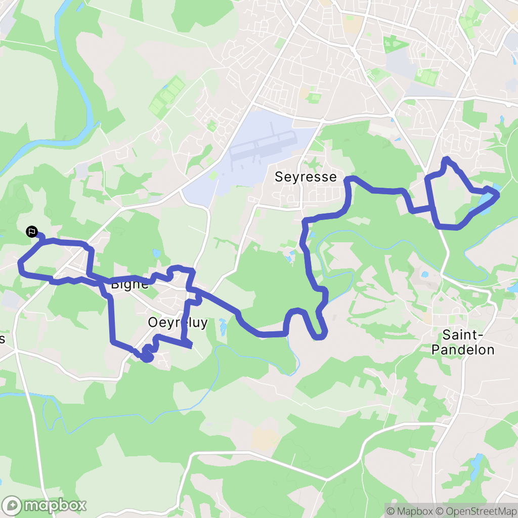 Tercis-les-Bains : carte du parcours de randonnée - France