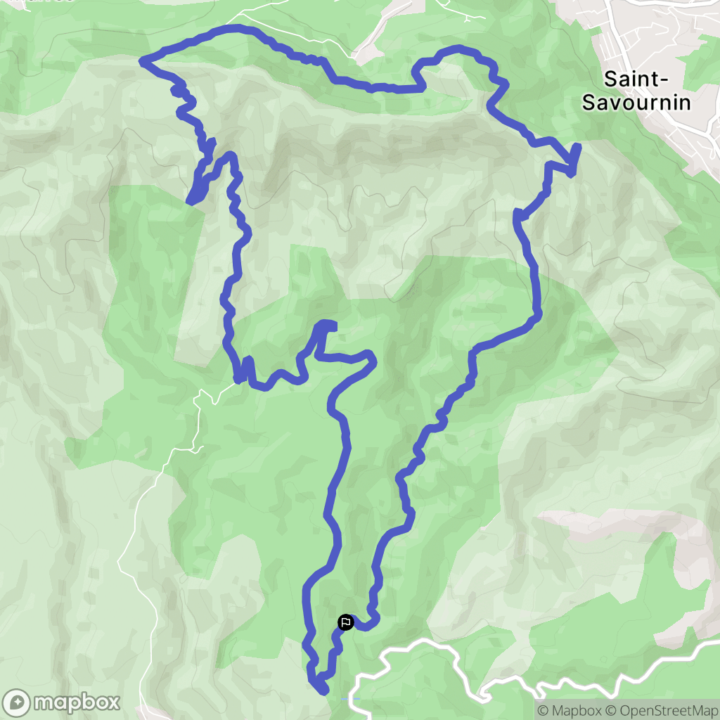 Allauch : carte du parcours de randonnée - France
