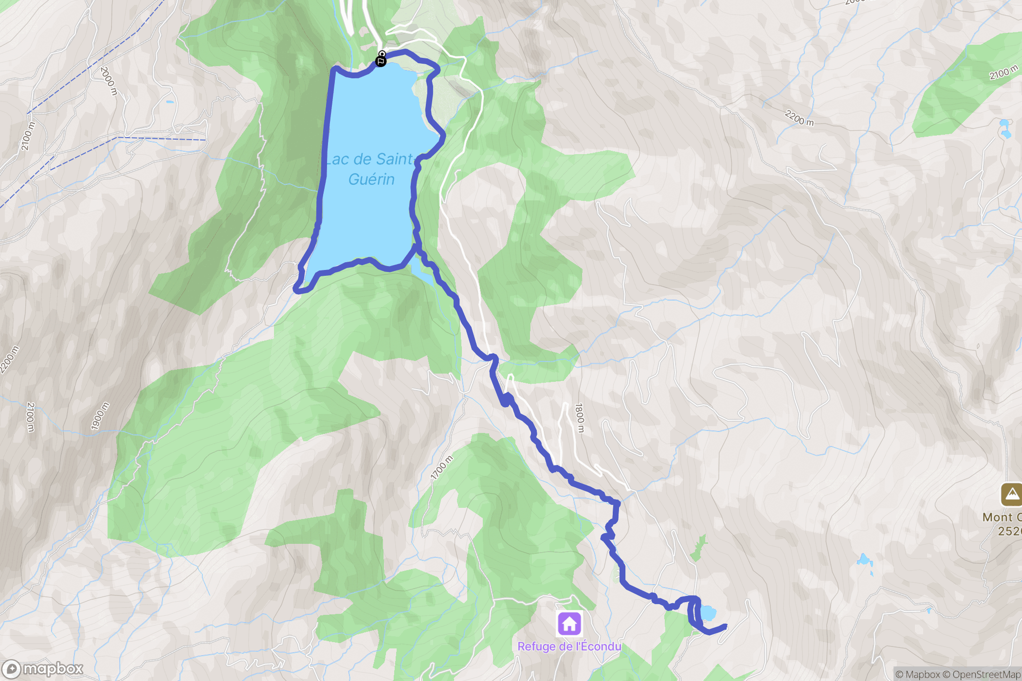 Beaufort : carte du parcours de randonnée - France