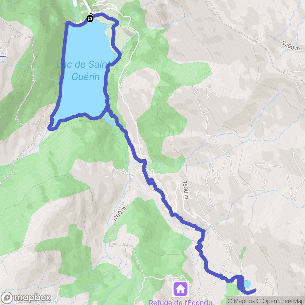 Beaufort : carte du parcours de randonnée - France