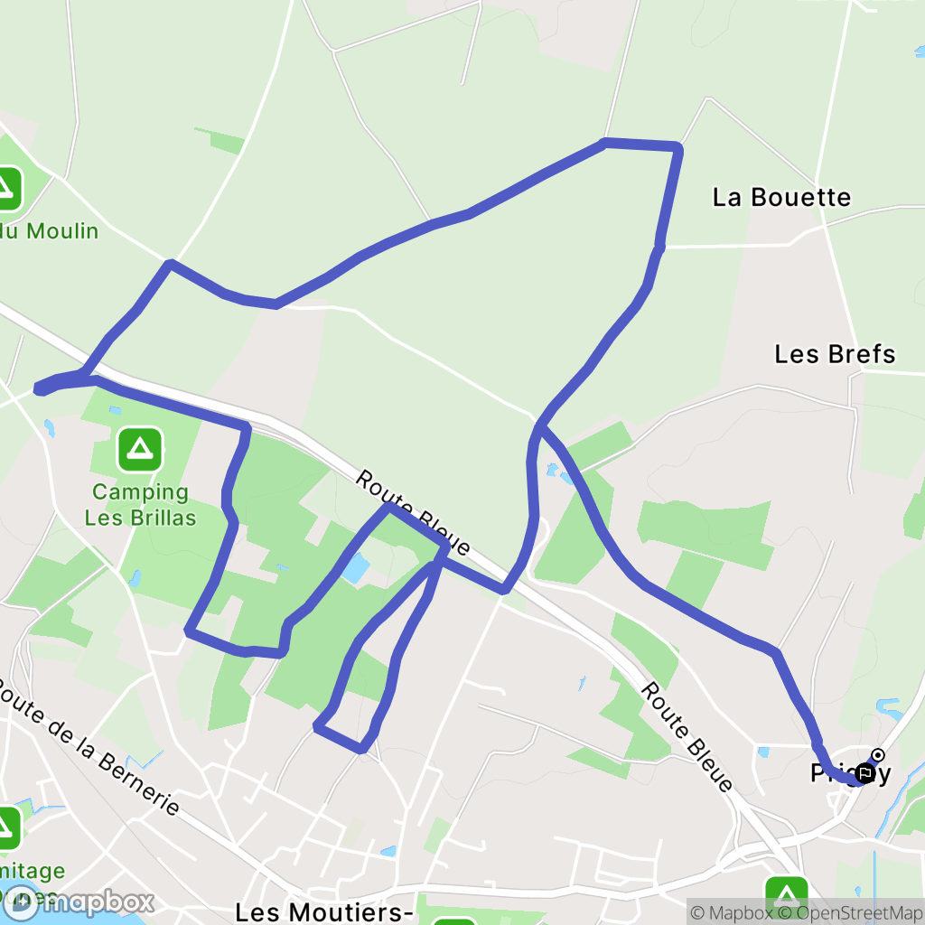 Les Moutiers-en-Retz : carte du parcours de randonnée - France