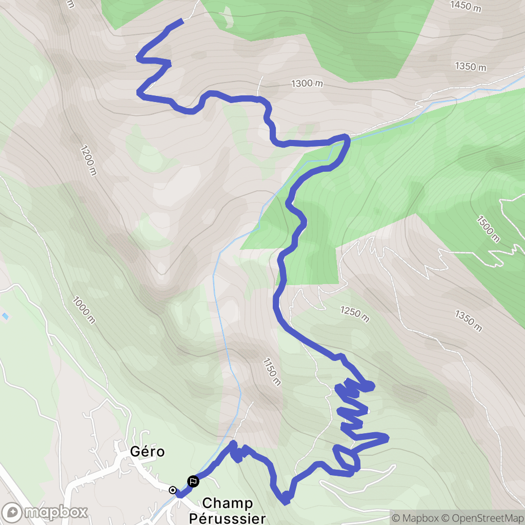 La Roche-de-Rame : carte du parcours de randonnée - France