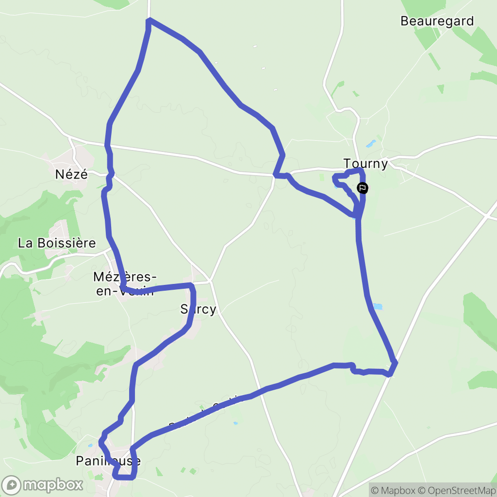 Vexin-sur-Epte : carte du parcours de randonnée - France