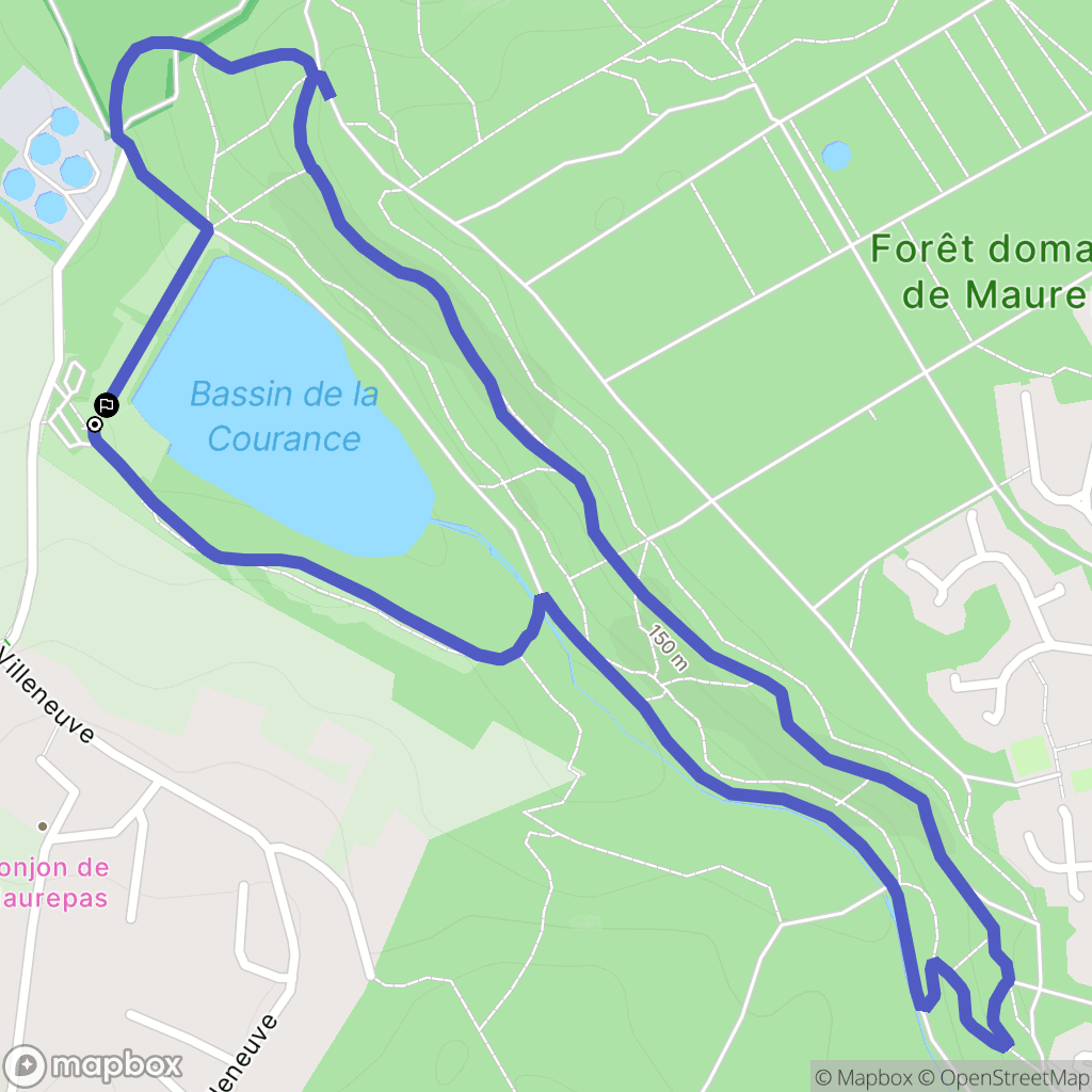 Maurepas : carte du parcours de randonnée - France