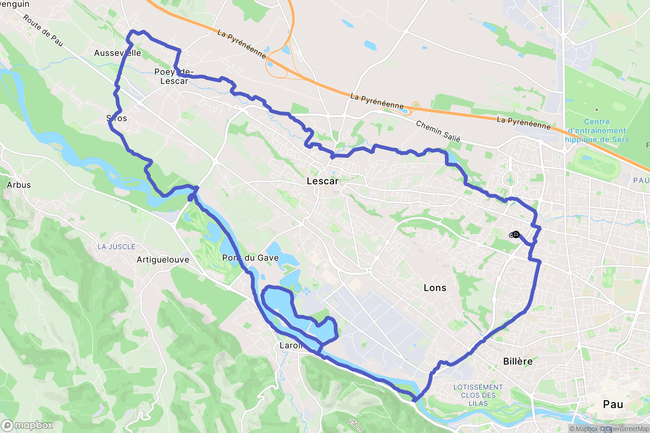 Lons : carte du parcours de randonnée - France
