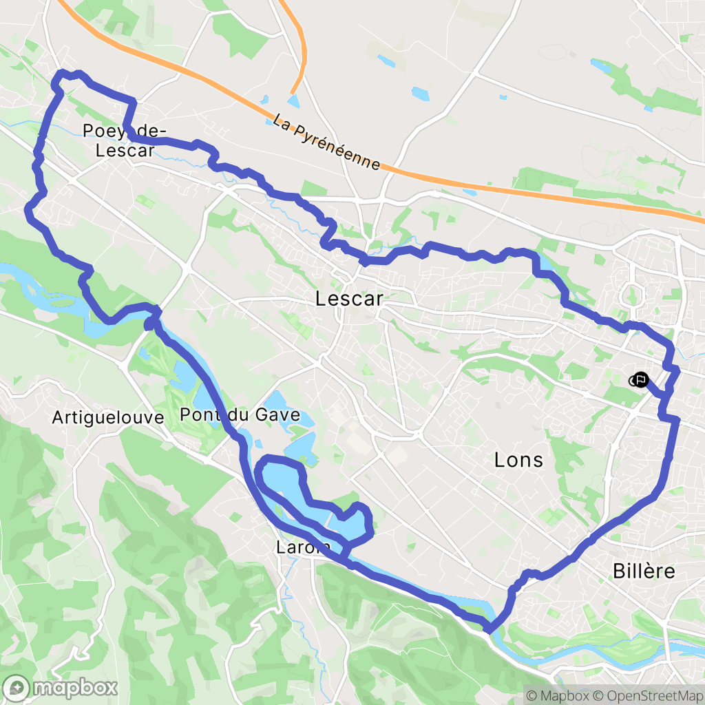 Lons : carte du parcours de randonnée - France