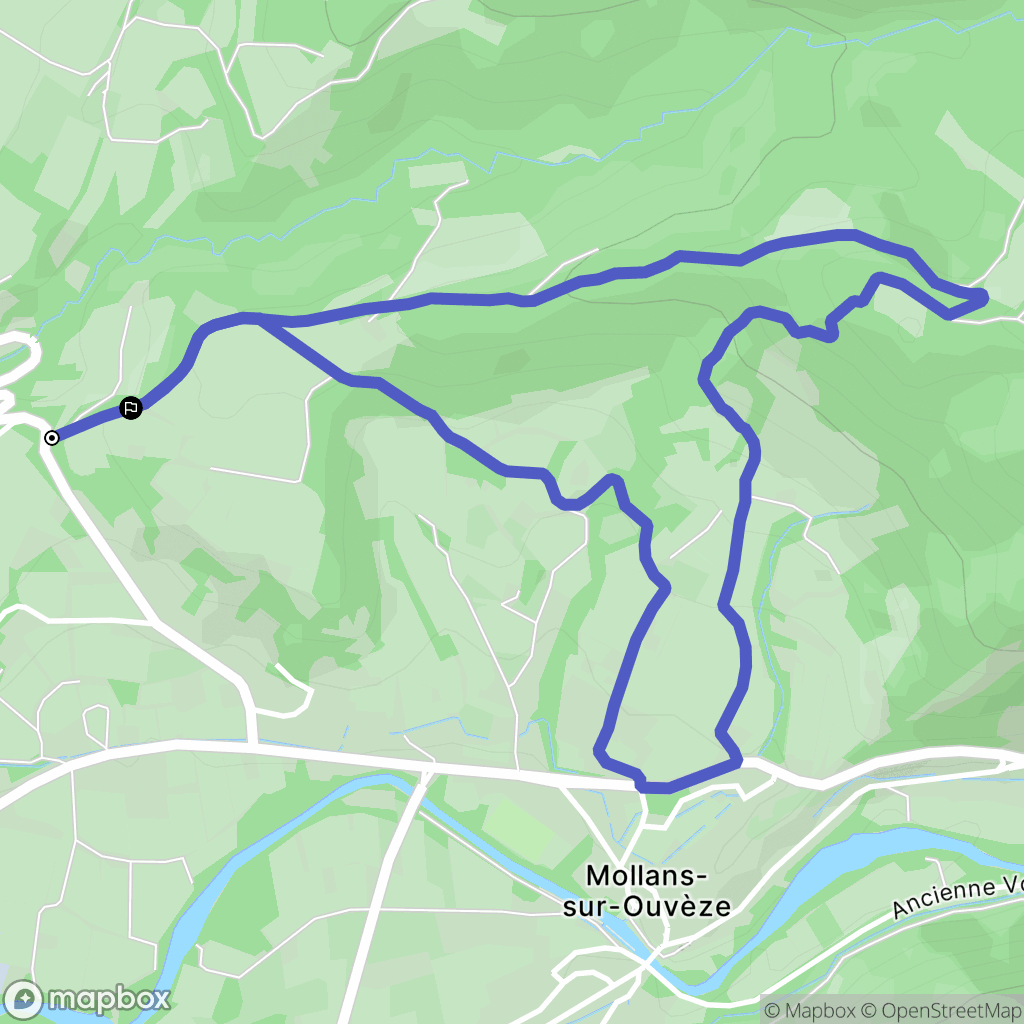 Mollans-sur-Ouvèze : carte du parcours de randonnée - France