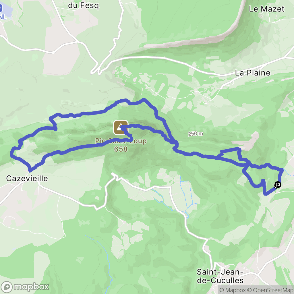 Saint-Mathieu-de-Tréviers : carte du parcours de randonnée - France