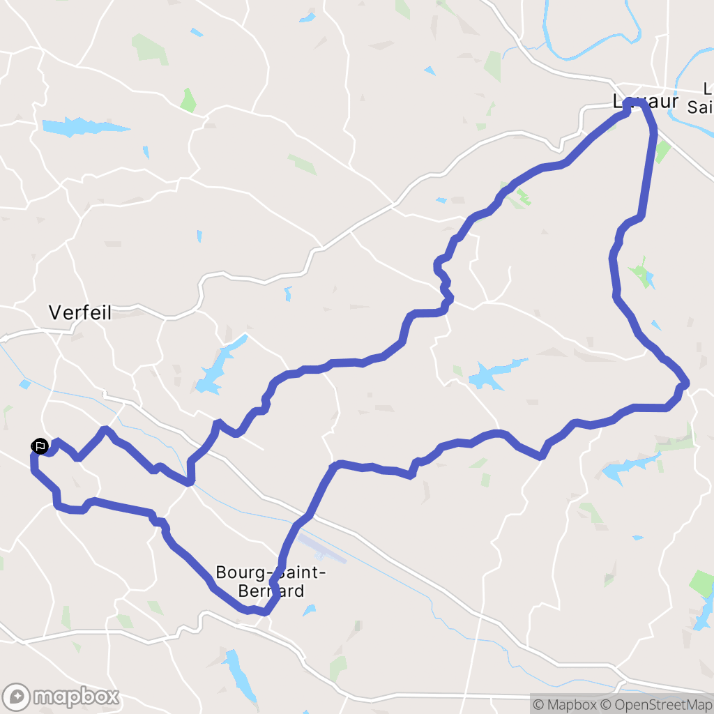 Saint-Pierre : carte du parcours de randonnée - France
