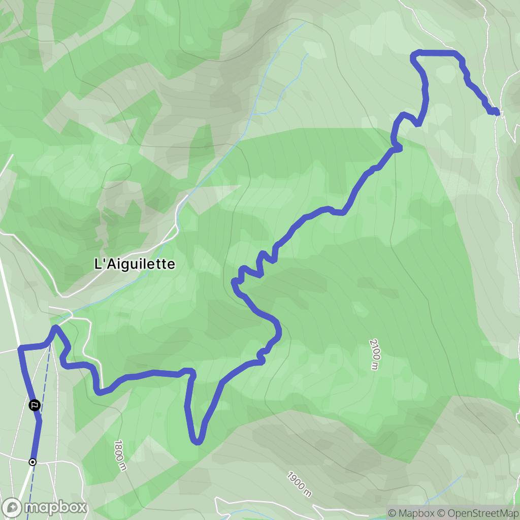 Arvieux : carte du parcours de randonnée - France
