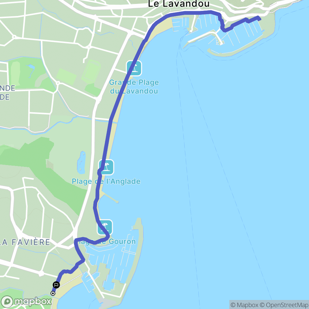 Bormes-les-Mimosas : carte du parcours de randonnée - France