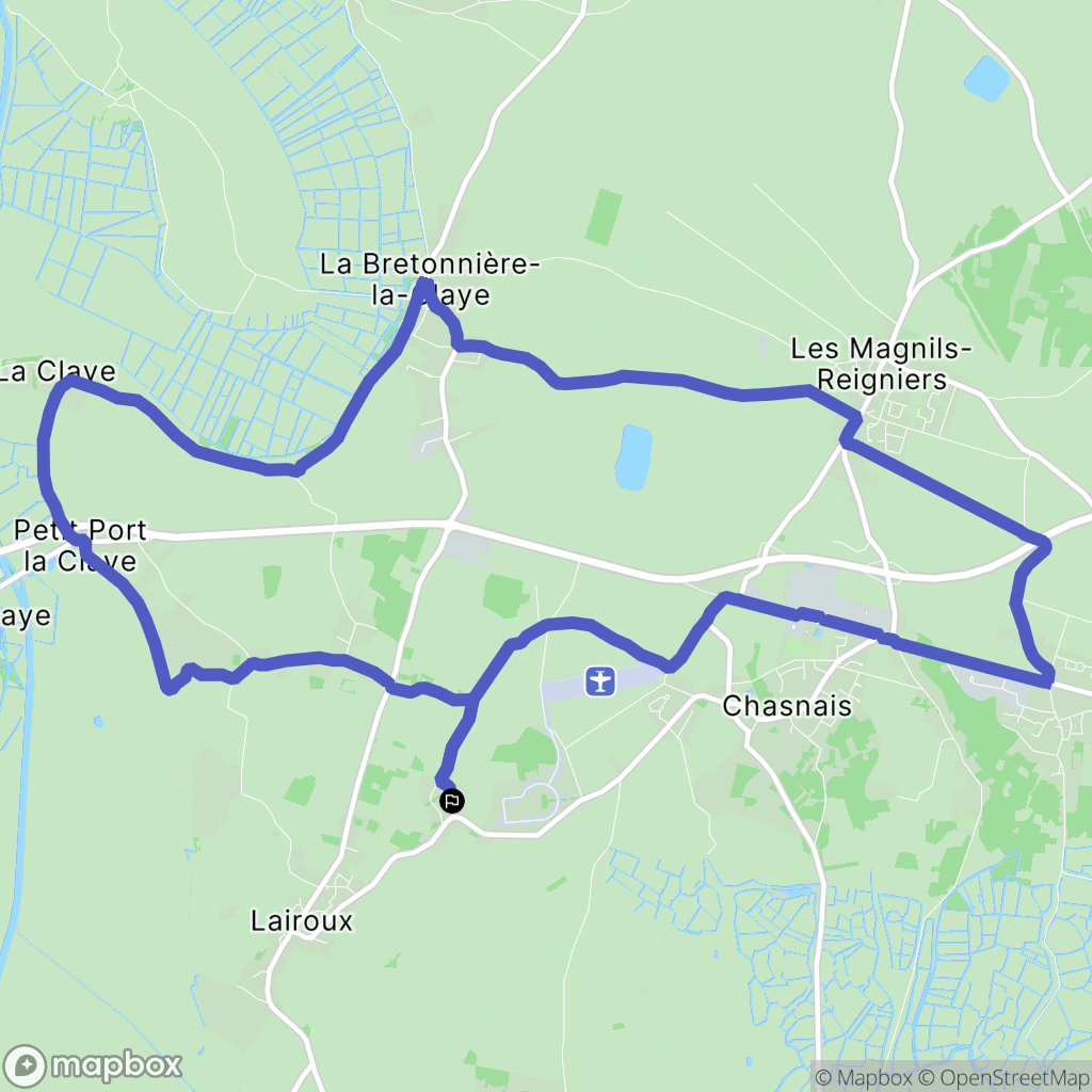 Lairoux : carte du parcours de randonnée - France