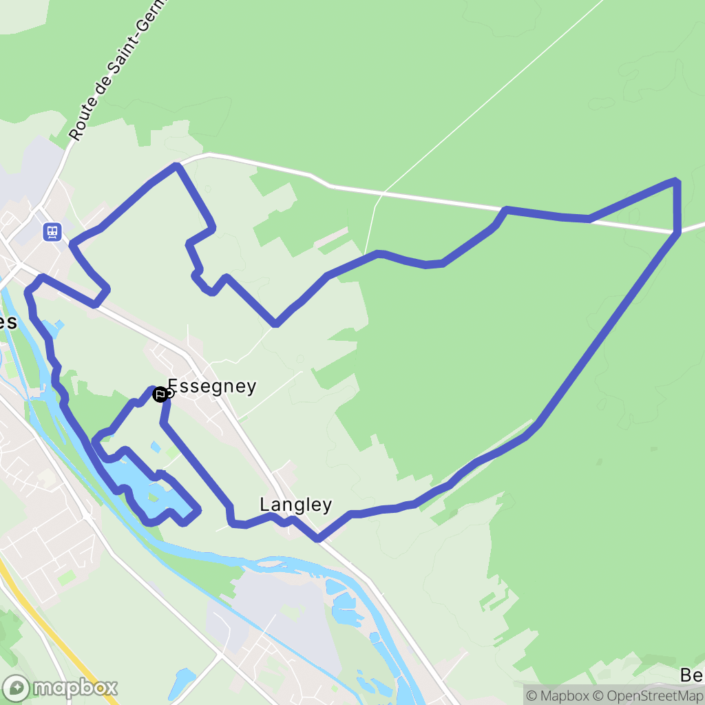 Essegney : carte du parcours de randonnée - France