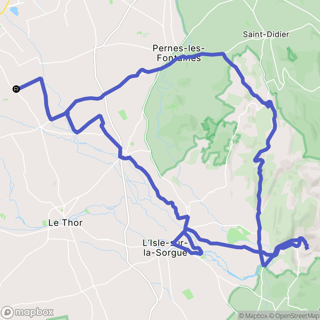 Pernes-les-Fontaines : carte du parcours de randonnée - France