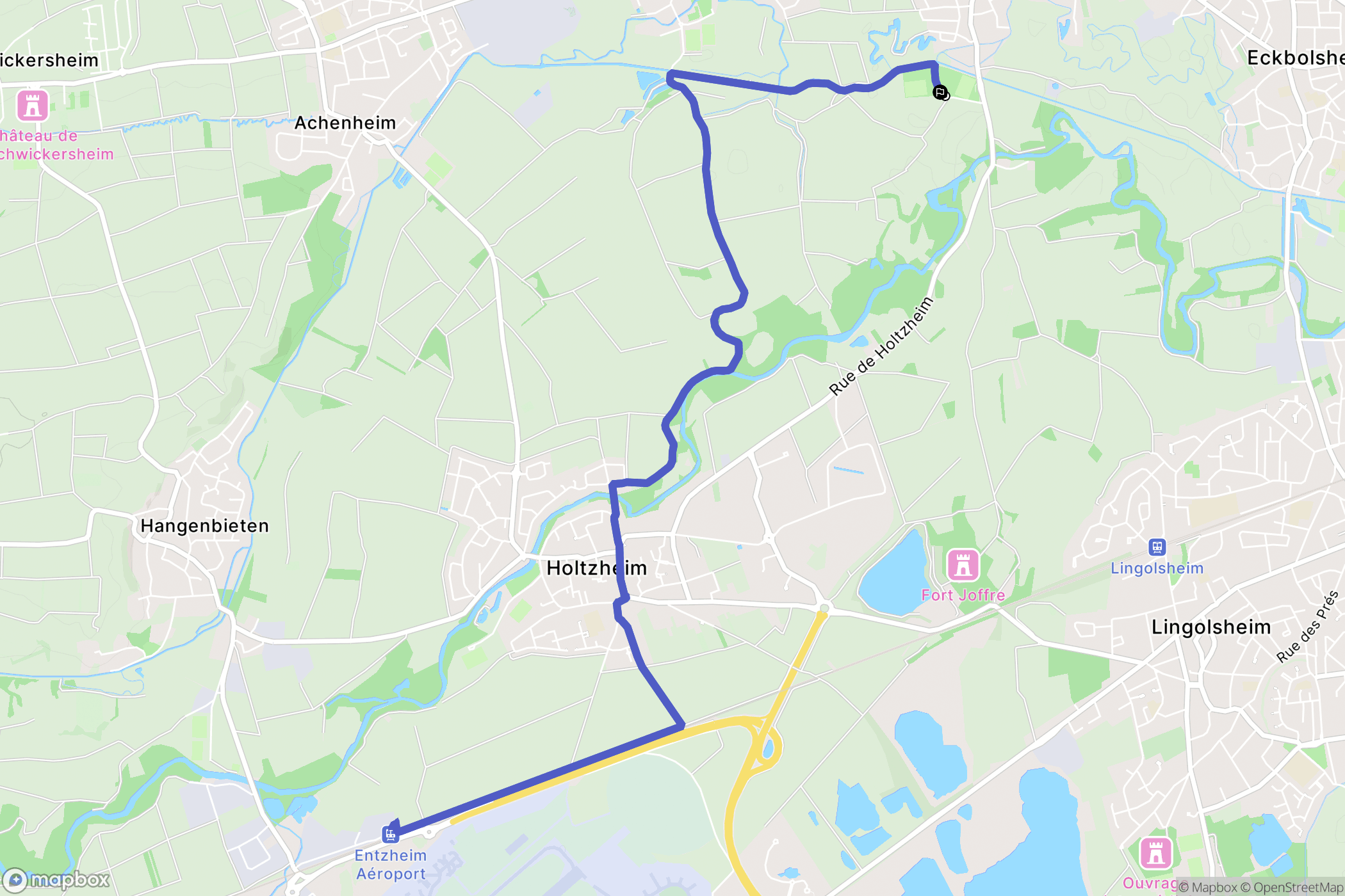 Wolfisheim : carte du parcours de randonnée - France