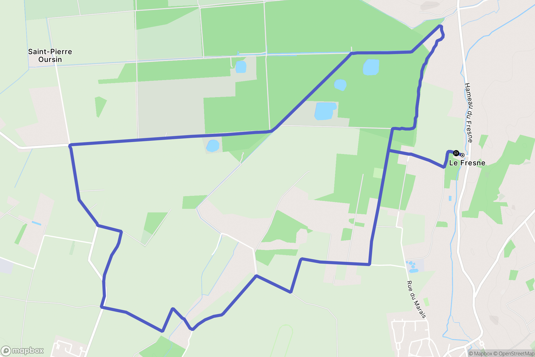 Argences : carte du parcours de randonnée - France