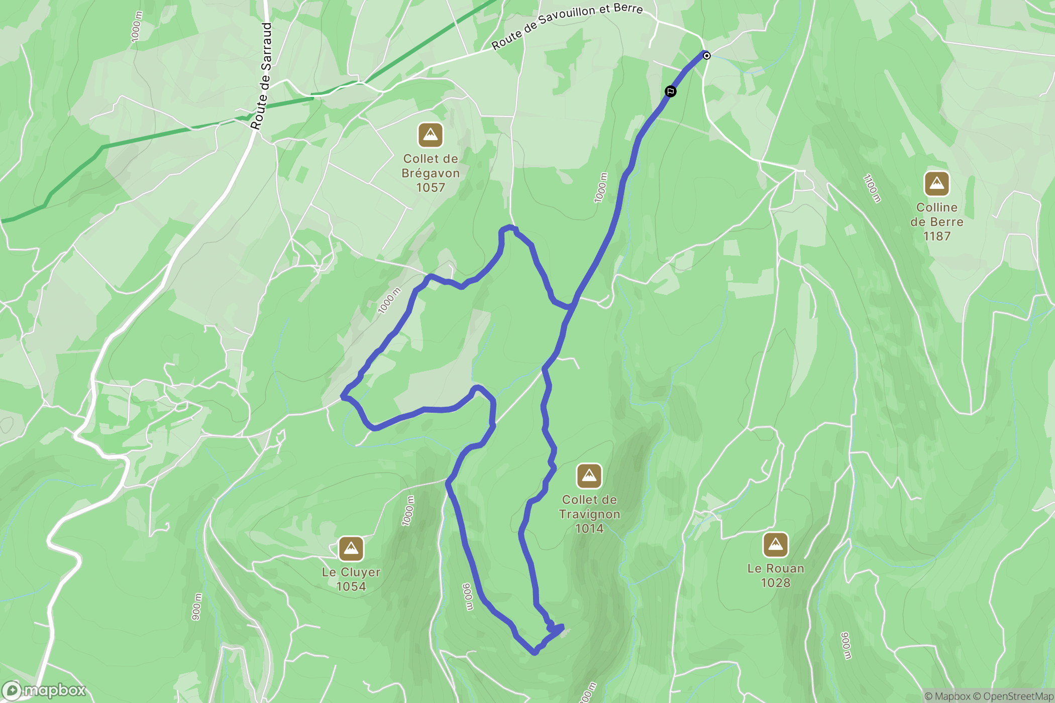 Saint-Saturnin-lès-Apt : carte du parcours de randonnée - France