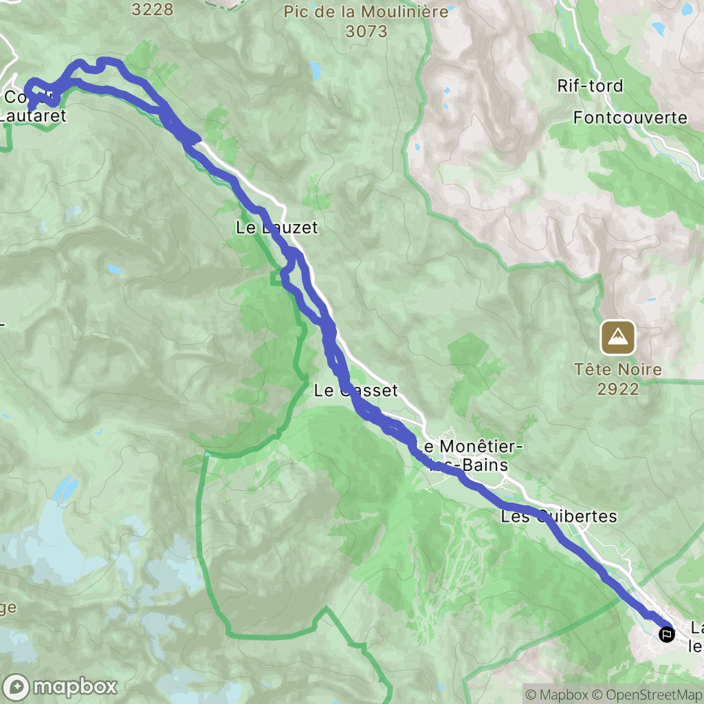 La Salle-les-Alpes : carte du parcours de randonnée - France