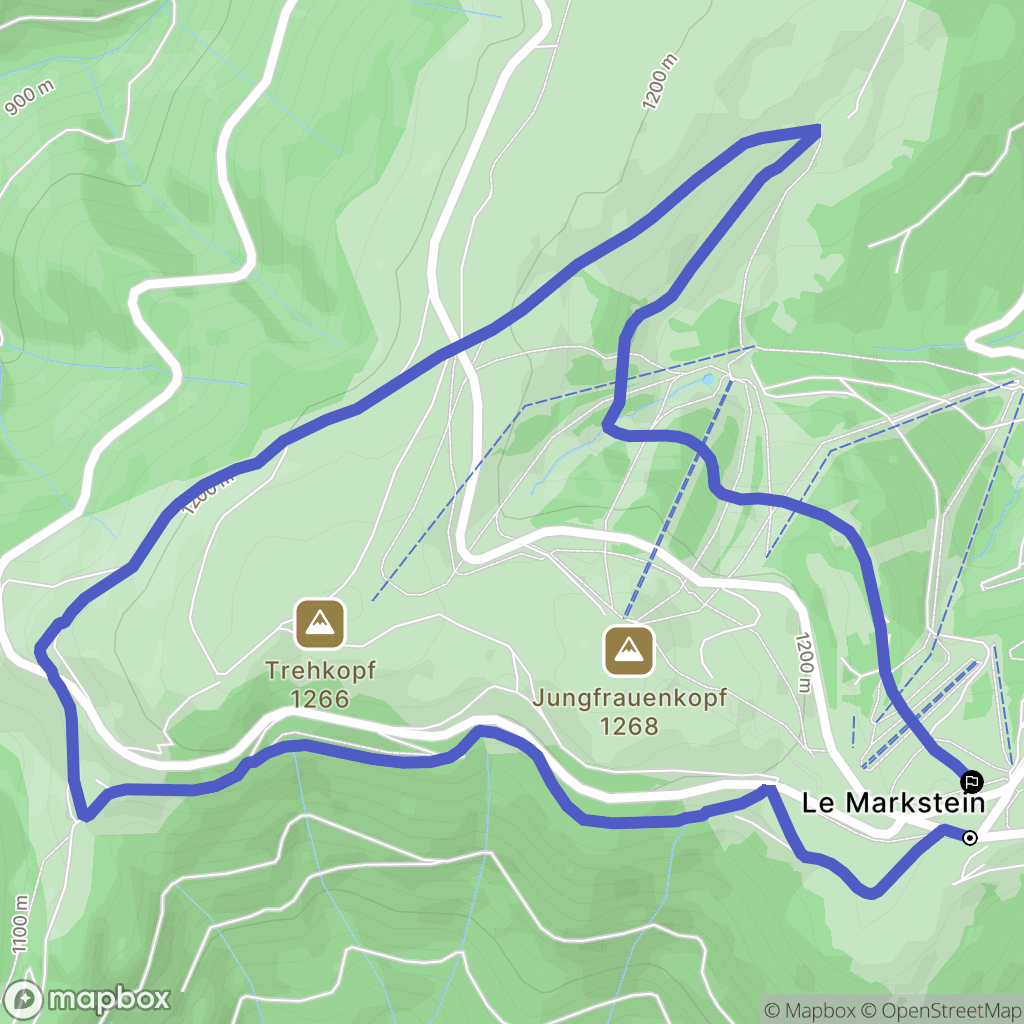 Ranspach : carte du parcours de randonnée - France