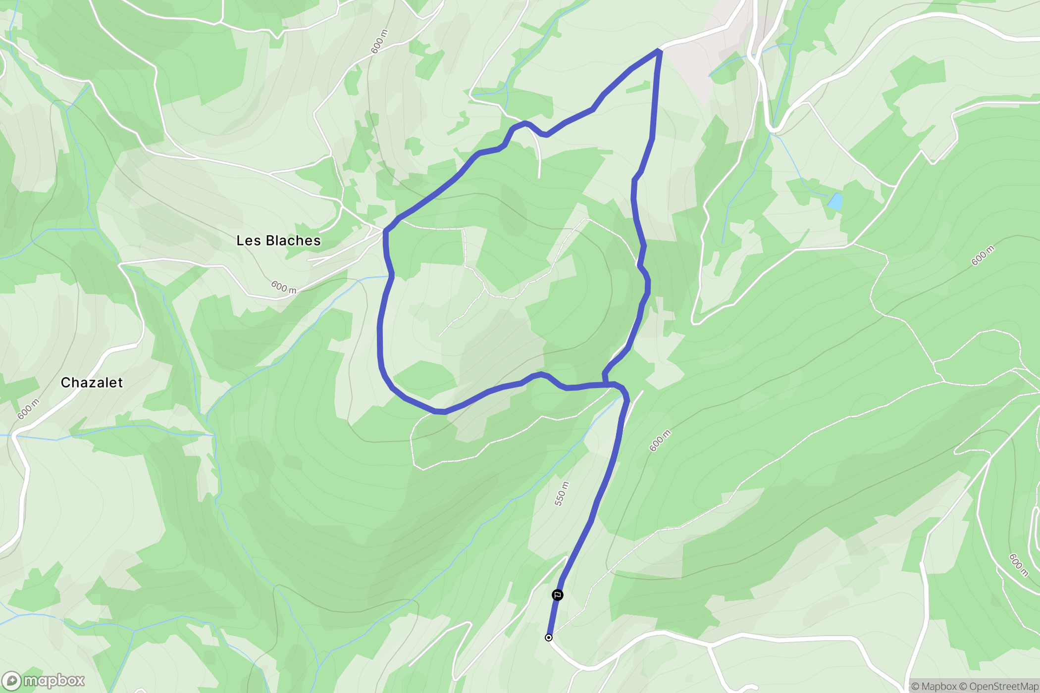Annonay : carte du parcours de randonnée - France