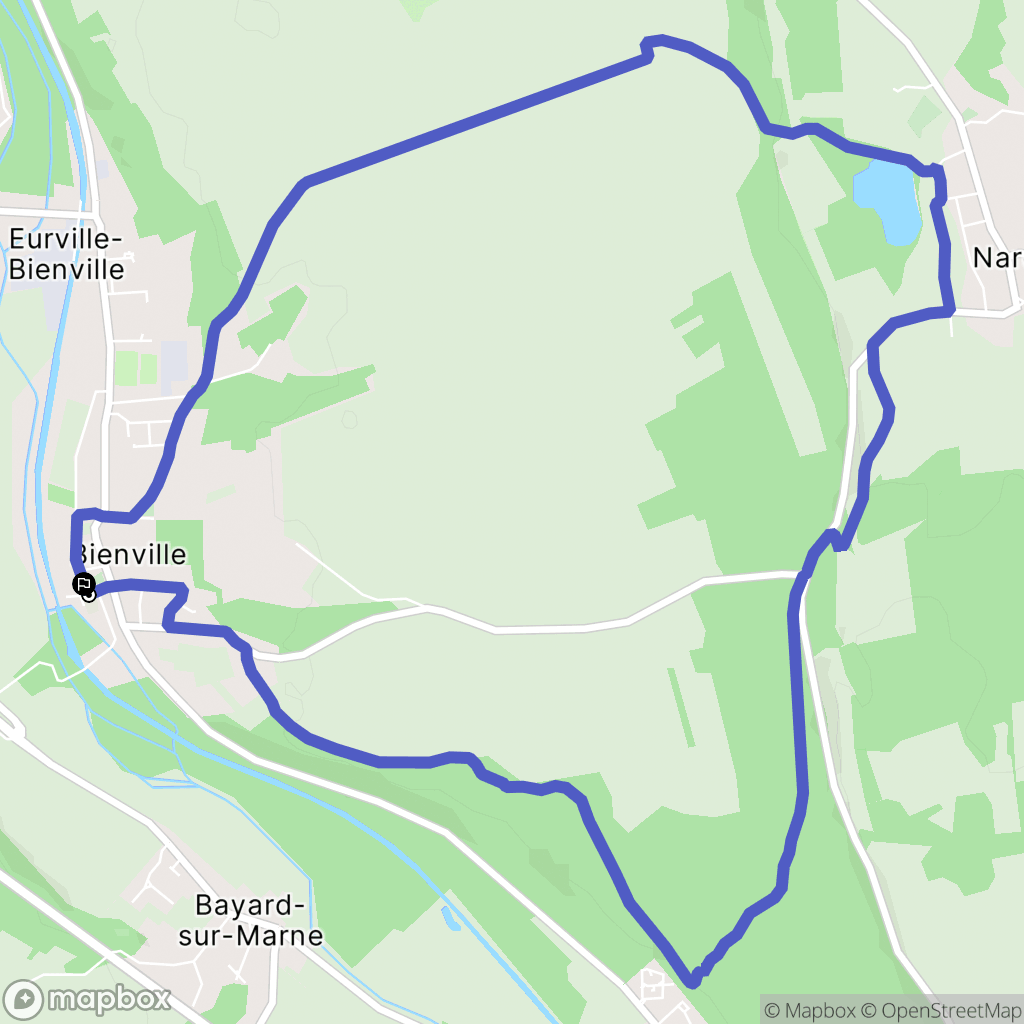 Eurville-Bienville : carte du parcours de randonnée - France