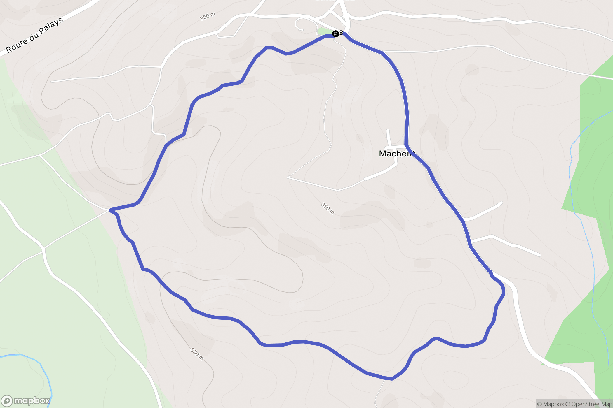 Saint-Christaud : carte du parcours de randonnée - France