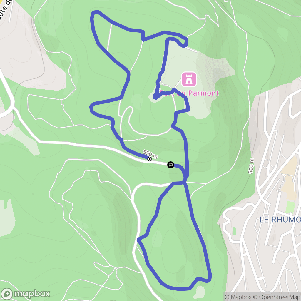 Remiremont : carte du parcours de randonnée - France