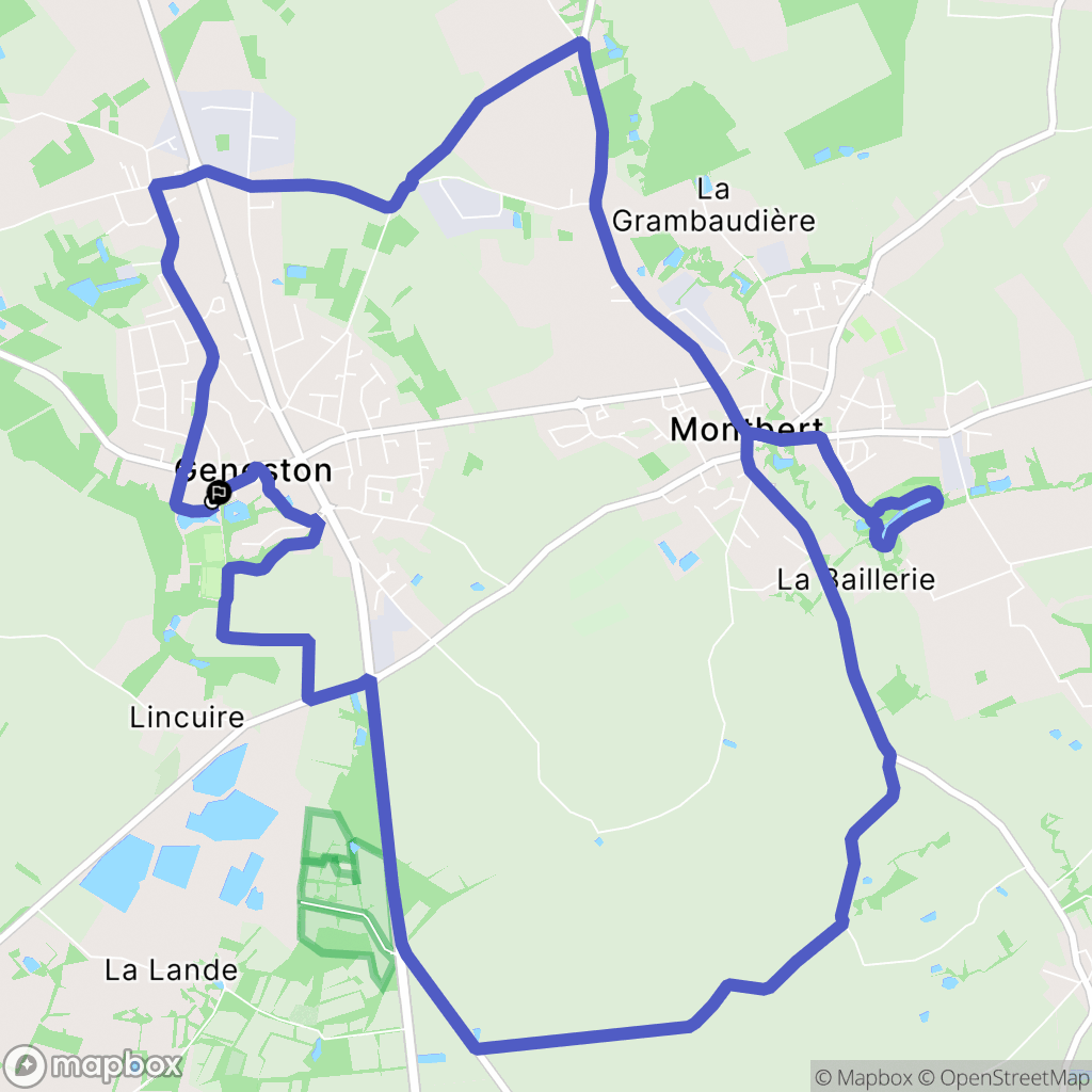 Geneston : carte du parcours de randonnée - France